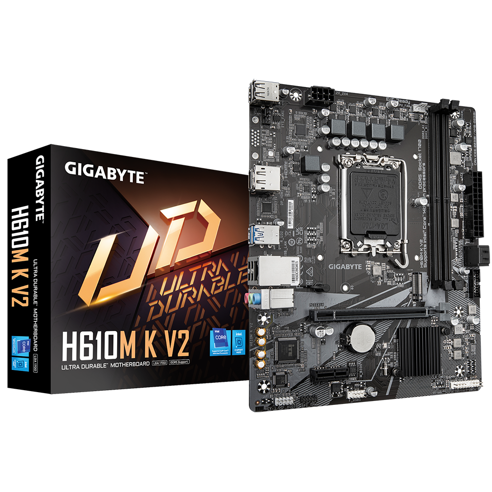 GIGABYTE H610M K V2 DDR5 4800Mhz M.2 HDMI/DP MATX 1700P