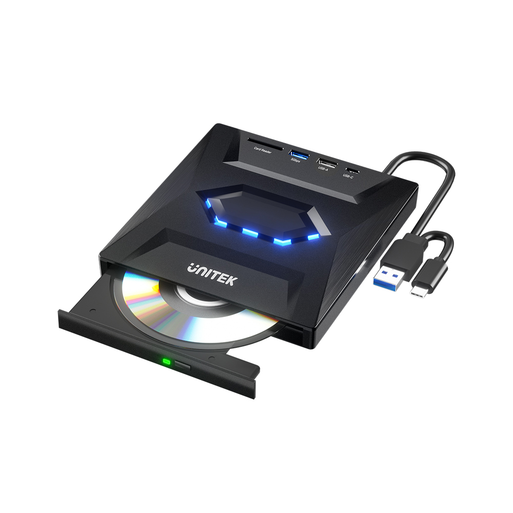 UNITEK HARİCİ DVD-RW USB TYPE-C/A 5in1 DOCK (T1037A)