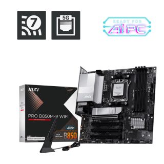 MSI PRO B850M-P WIFI DDR5 AM5 8200MHZ(OC) HDMI DP 3X M.2 USB 10GBS 5G LAN WI-FI 7 MATX