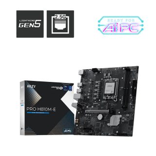 MSI PRO H810M-E DDR5 6400MHz (OC) M.2 mATX 1851P