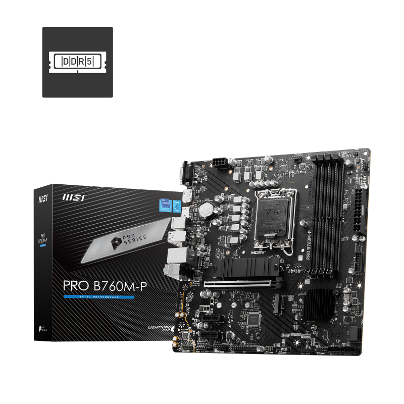 MSI PRO B760M-P DDR5 6800MHz(OC) M.2 HDMI mATX 1700p