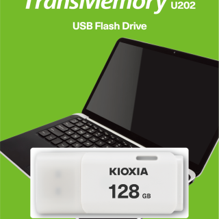 128GB KIOXIA USB2.0 BEYAZ USB BELLEK LU202W128GG4